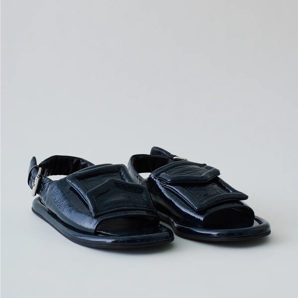 Tibi Slingback Beryen Naplack Sandal